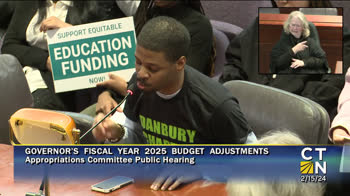 Click to Launch Appropriations Committee Public Hearing on the Governor's Proposed FY 25 Budget Adjustments for Elementary and Secondary Education State Agencies